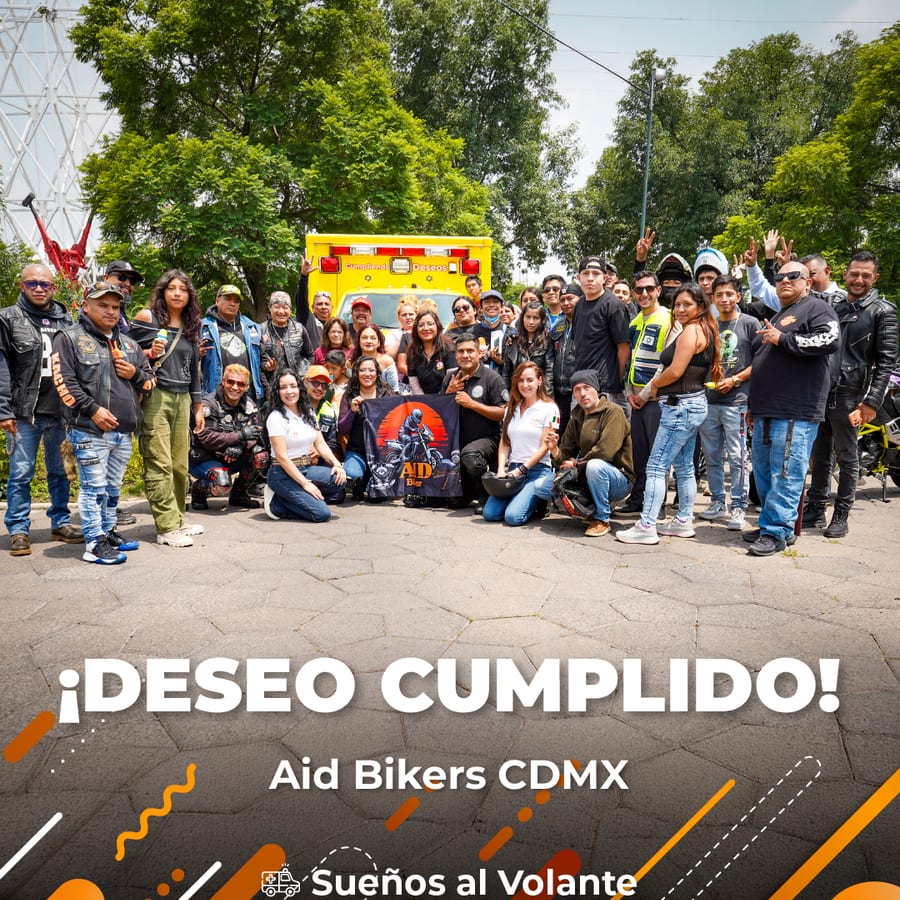 Emi y César: un deseo que rugió con decenas de motores
