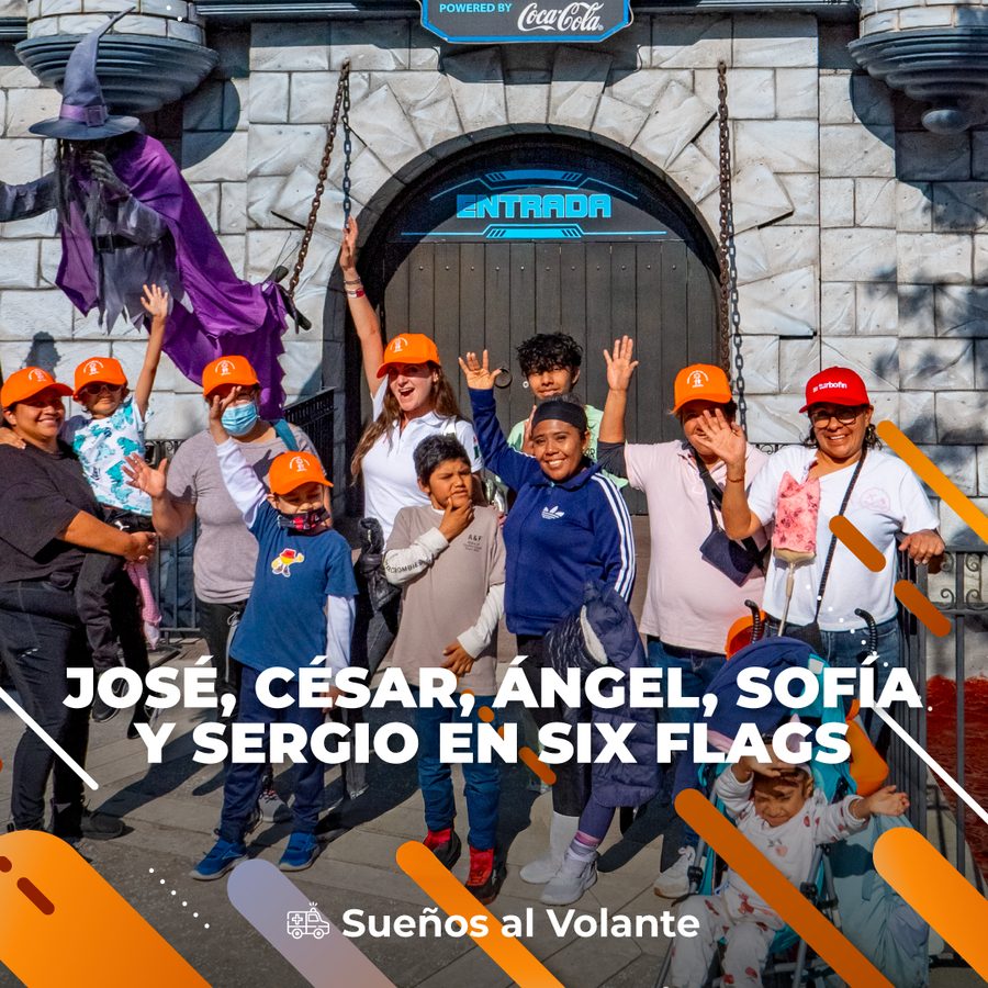 Sofía, José, César, Ángel y Sergio vivieron un día de adrenalina en Six Flags